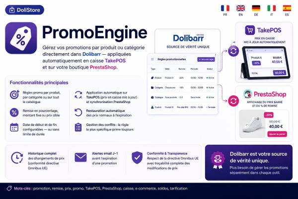 Module Promotions / Soldes | Dolibarr -TakePos